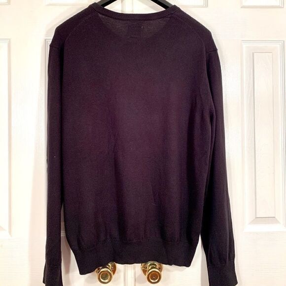 BLACK SAINT JOHN BAY V-NECK SWEATER SIZE-XL - Picture 5 of 5
